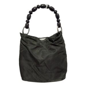 Dior Black Hobo Bag with Beaded Handle